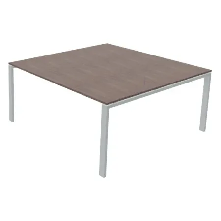 Tavolo riunione piano in legno struttura in metallo Dim 160x166x73H