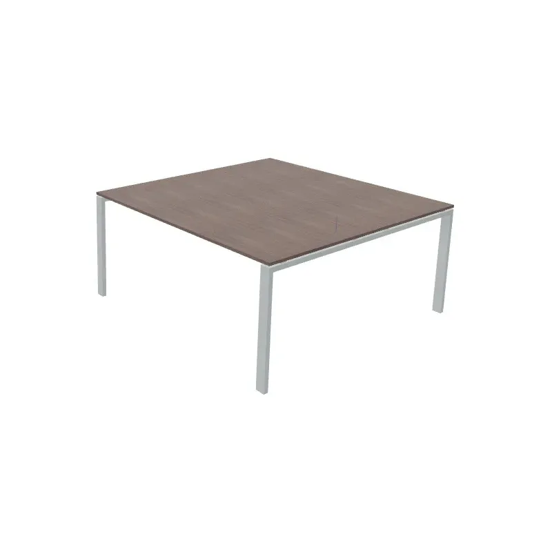 Tavolo riunione piano in legno struttura in metallo Dim 100x100x73H