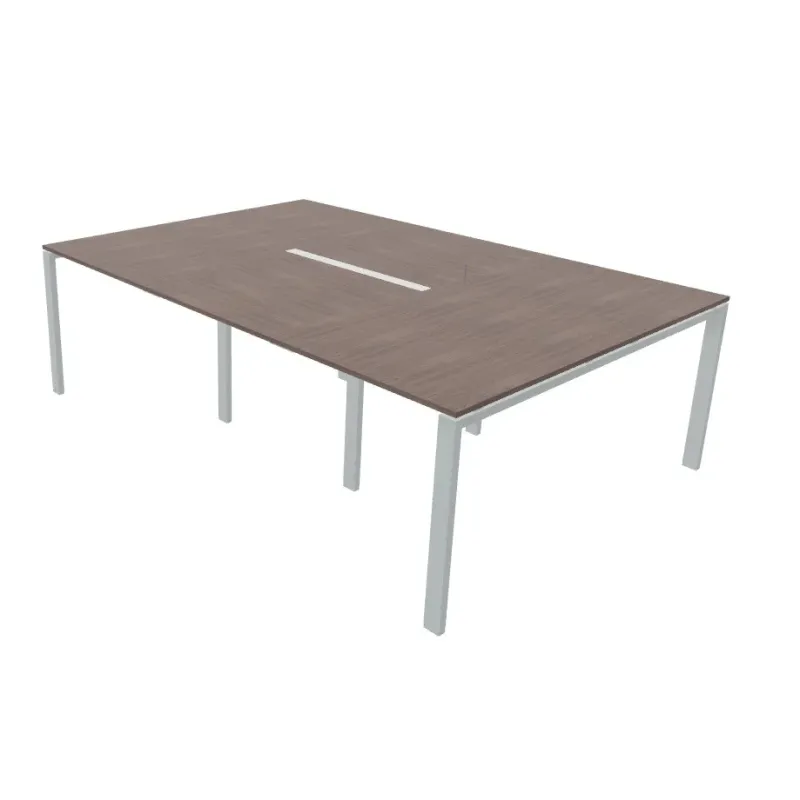 Tavolo riunione piano in legno struttura in metallo Dim 300x166x73H