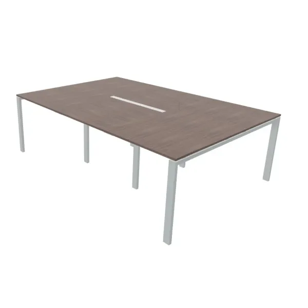 Tavolo riunione piano in legno struttura in metallo Dim 300x166x73H