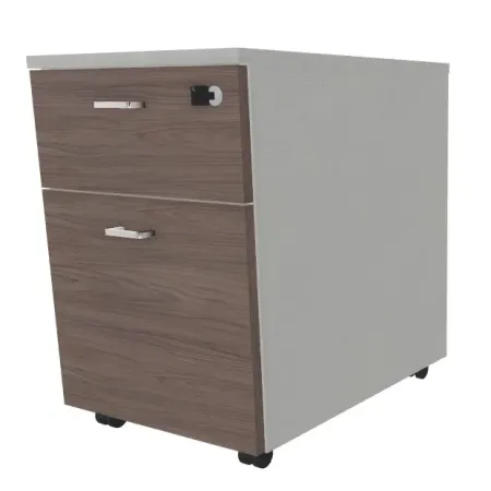 Cassettiera in legno su ruote con 1 cassetto e 1 cassetto classificatore Dim 42x56x60H