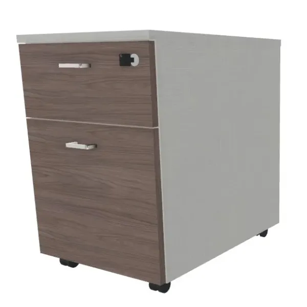 Cassettiera in legno su ruote con 1 cassetto e 1 cassetto classificatore Dim 42x56x60H
