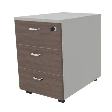Cassettiera in legno su ruote a 3 cassetti classificatore Dim 42x56x60H