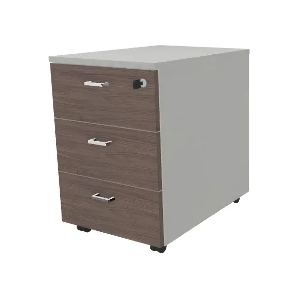 Cassettiera in legno su ruote a 3 cassetti classificatore Dim 42x56x60H