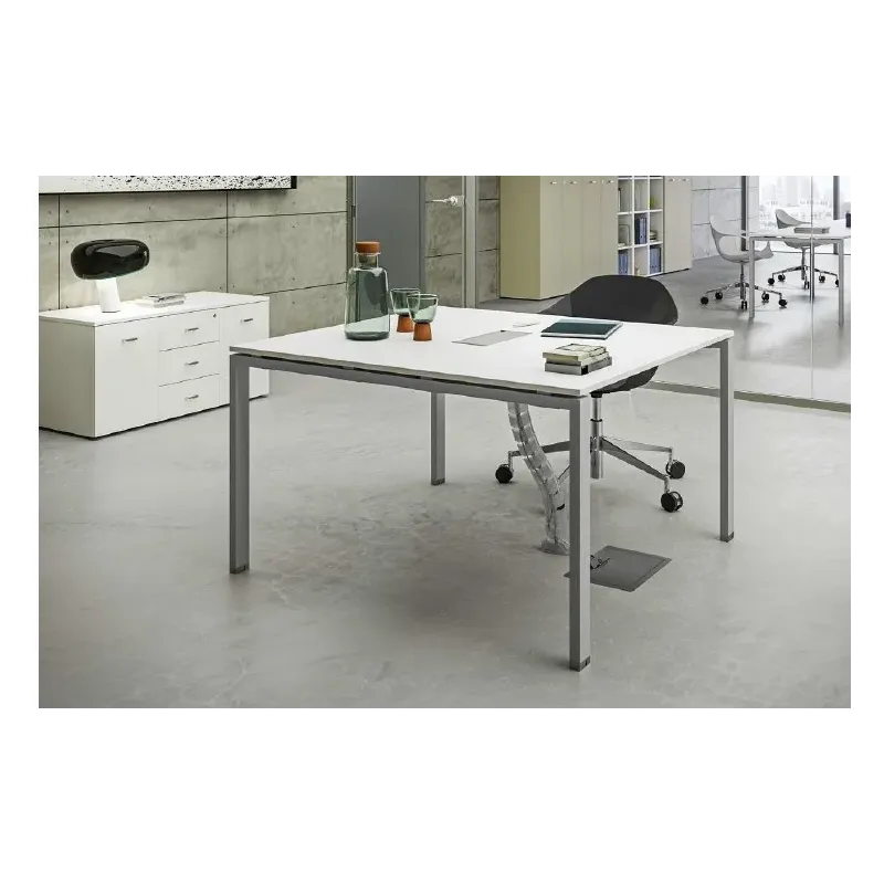 Mobile di servizio su ruote, vano a giorno DX, anta SX, 3 cassetti centrali Dim 120x55x60H