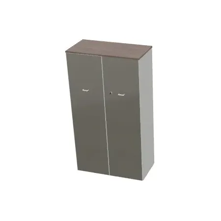 Armadio medio a 2 ante in vetro top di finitura, con serratura, Dim 90x45x160H