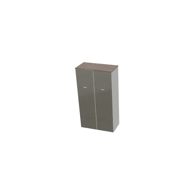 Armadio medio a 2 ante in vetro top di finitura, con serratura, Dim 90x45x160H