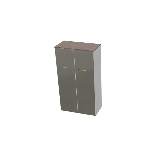 Armadio medio a 2 ante in vetro top di finitura, con serratura, Dim 90x45x160H