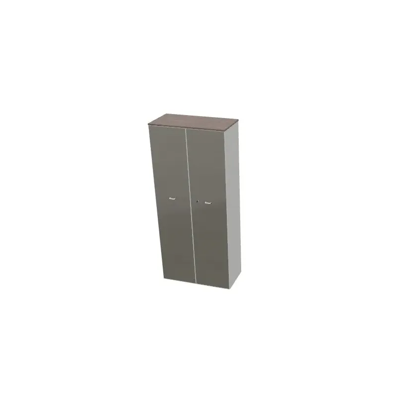 Armadio medio a 2 ante in vetro top di finitura, con serratura, Dim 90x45x200H