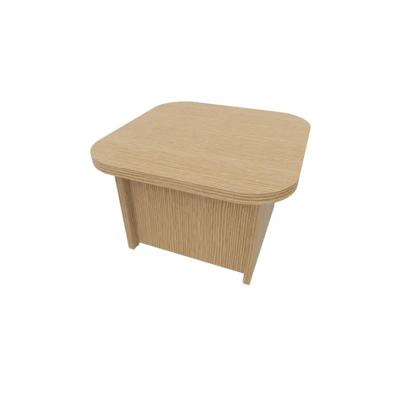 Tavolo Riunione Quadrato Piano Legno e Base Laccata 110x110 | DEOFFICE