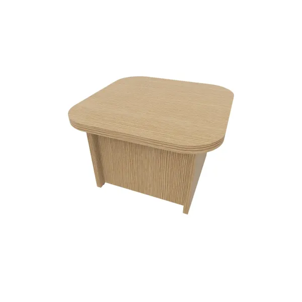 Tavolo Riunione Quadrato Piano Legno e Base Laccata 110x110 | DEOFFICE