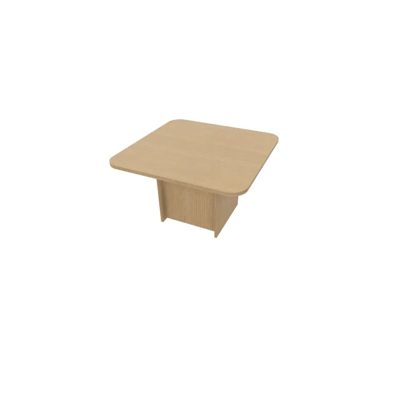 Tavolo Riunione Quadrato Piano Legno e Base Laccata 110x110 | DEOFFICE