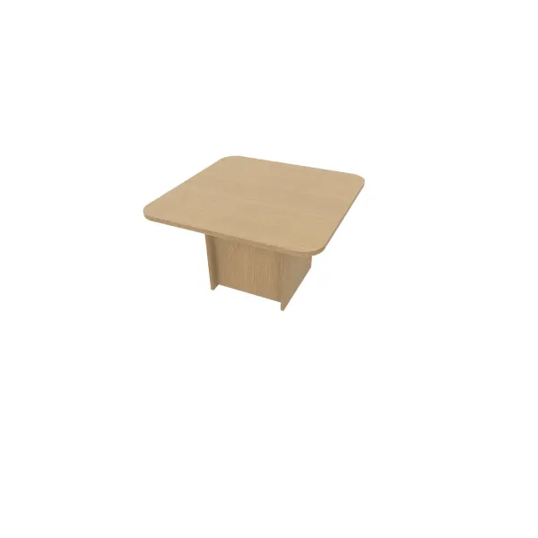 Tavolo Riunione Quadrato Piano Legno e Base Laccata 110x110 | DEOFFICE