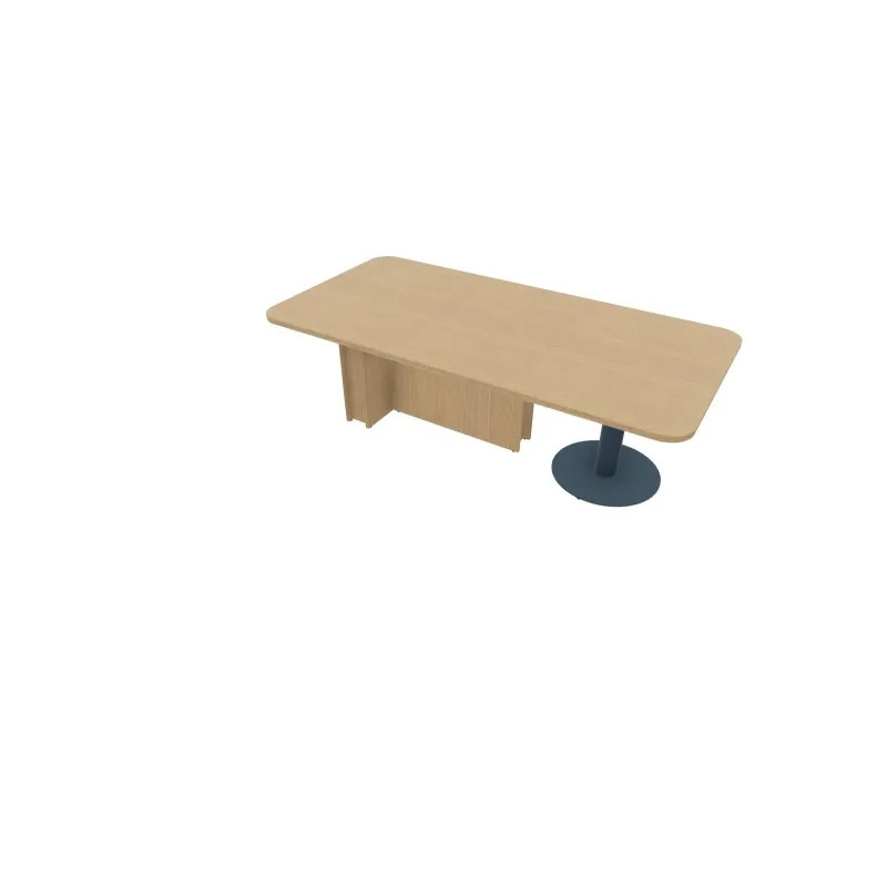 Tavolo Riunione Quadrato Piano Legno e Base Laccata 110x110 | DEOFFICE
