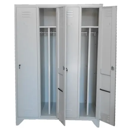 Armadio spogliatoio in metallo, con divisorio sporco pulito a 4 posti cm 120x50x180h