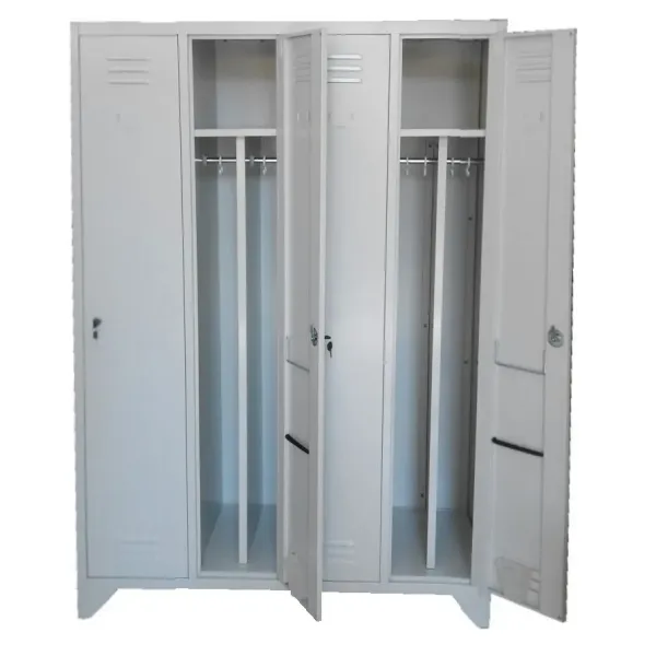 Armadio spogliatoio in metallo, con divisorio sporco pulito a 4 posti cm 120x50x180h