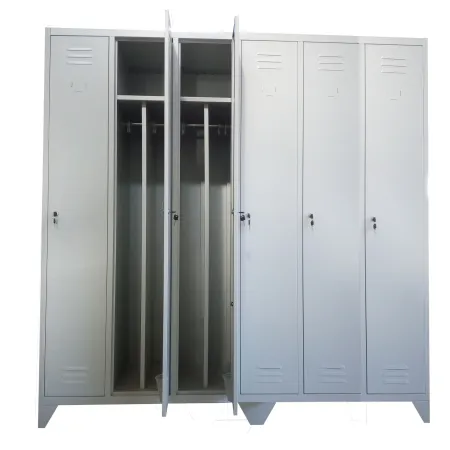 Armadio spogliatoio in metallo, con divisorio sporco pulito a 6 posti cm 180x50x180h
