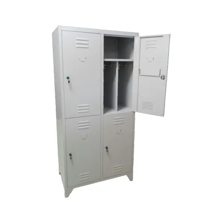 Armadio spogliatoio in metallo, con divisorio sporco pulito a 4 posti sovrapposti cm 80x50x180h