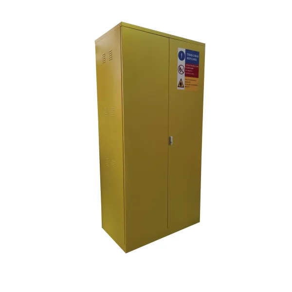 Armadio per Solventi ed Infiammabili con Ripiani a Vasche 100x55x200 cm in Lamiera Verniciata