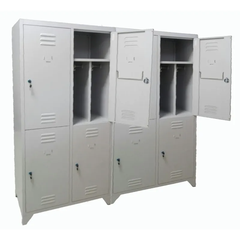 Armadio spogliatoio in metallo, con divisorio sporco pulito a 8 posti sovrapposti cm 160x50x180h