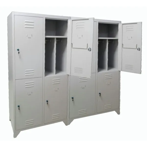 Armadio spogliatoio in metallo, con divisorio sporco pulito a 8 posti sovrapposti cm 160x50x180h