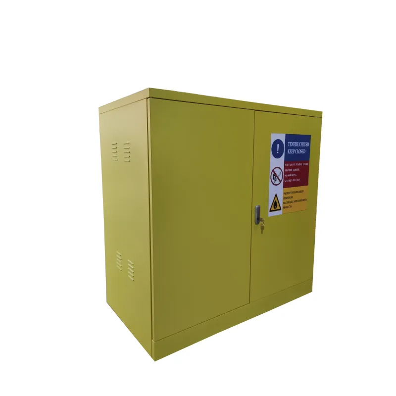 Armadio per Solventi ed Infiammabili con Ripiani a Vasche 100x55x100 cm in Lamiera Verniciata