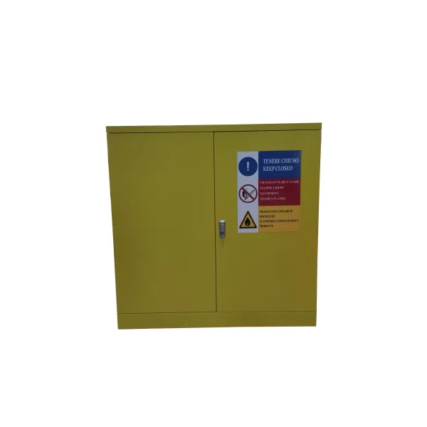 Armadio per Solventi ed Infiammabili con Ripiani a Vasche 100x55x100 cm in Lamiera Verniciata