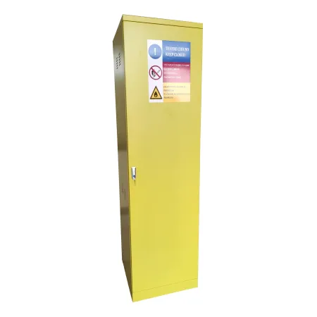 Armadio per Solventi ed Infiammabili con Ripiani a Vasche 54x55x200 cm in Lamiera Verniciata