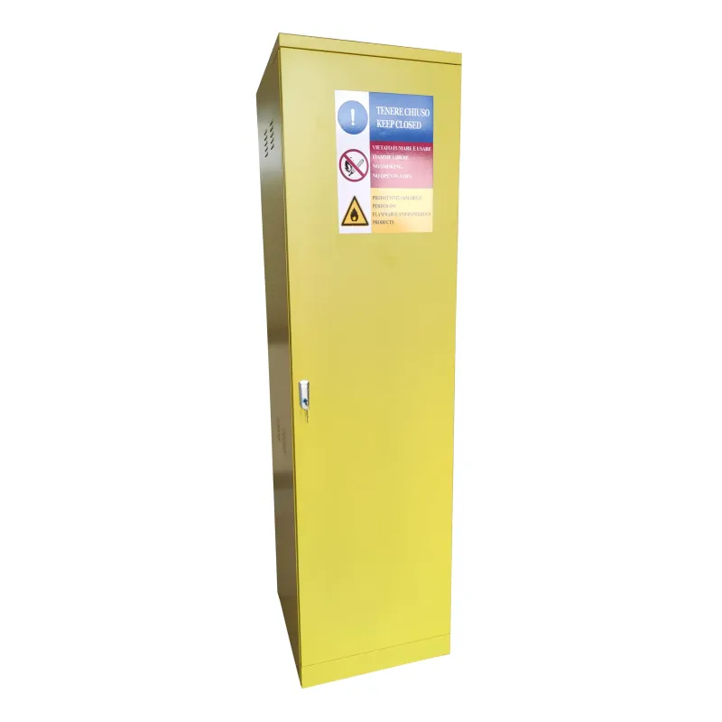Armadio per Solventi ed Infiammabili con Ripiani a Vasche 54x55x200 cm in Lamiera Verniciata