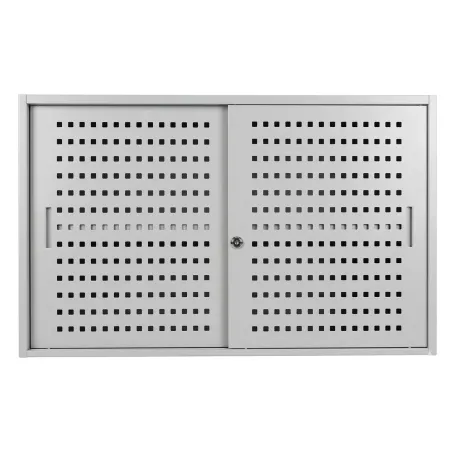 LINEA SPECIAL - Armadio Basso in Metallo Ante Scorrevoli in lamiera forata Dim. 120x45x90h cm