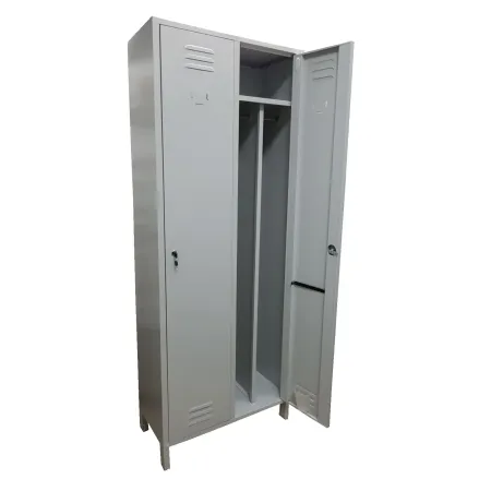 Armadio spogliatoio in metallo, con divisorio sporco pulito a 2 posti salva spazio cm 68x34x180h