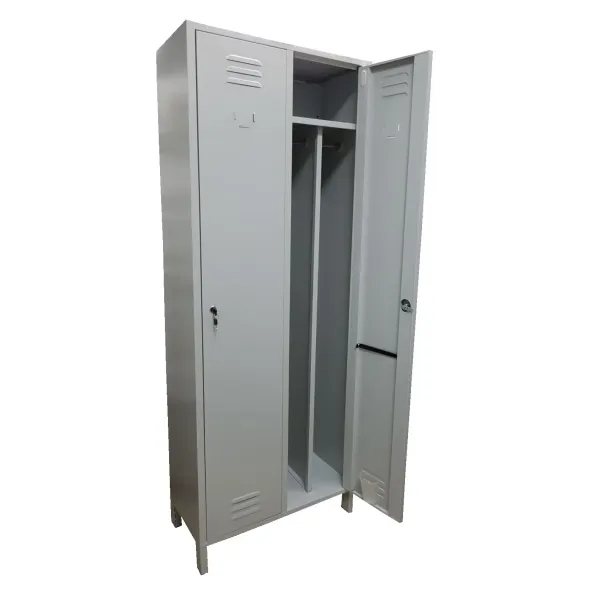 Armadio spogliatoio in metallo, con divisorio sporco pulito a 2 posti salva spazio cm 68x34x180h