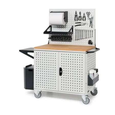 Carrello portautensili con armadio basso 100x61x154H