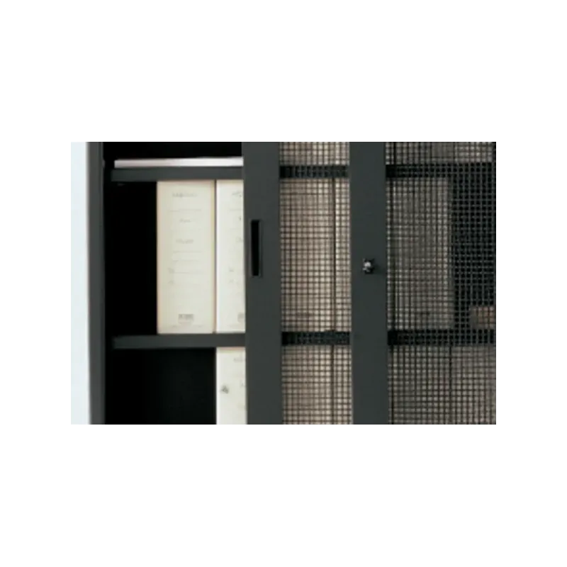 LINEA SPECIAL - Armadio Basso in Metallo Ante Scorrevoli in Rete Dim. 180x45x90h cm