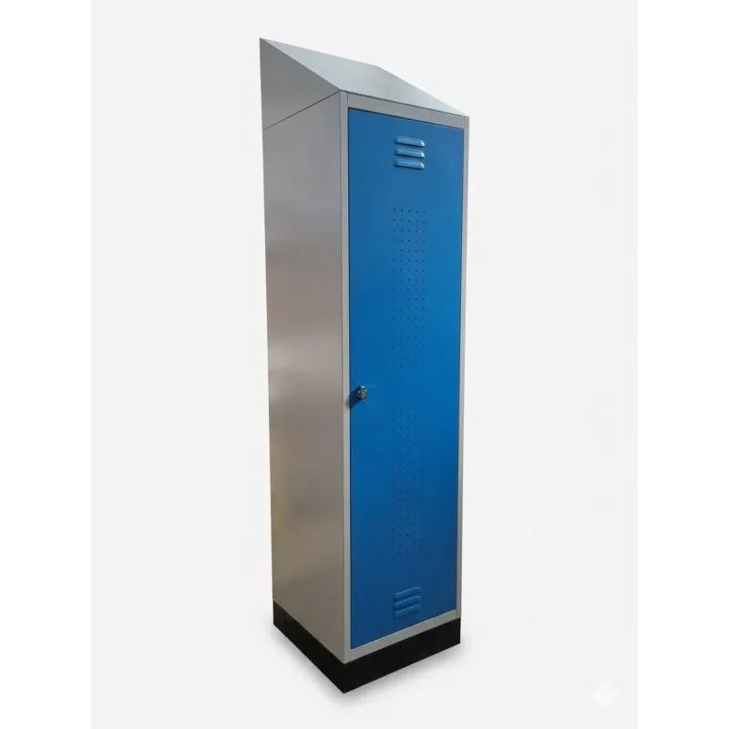 Armadio spogliatoio in metallo, con divisorio sporco pulito a 1 posto su base in plastica cm 50x50x180h