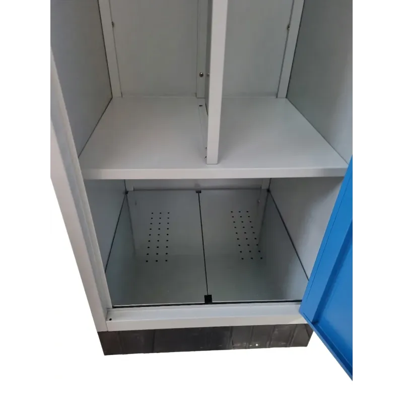 Armadio spogliatoio in metallo, con divisorio sporco pulito a 1 posto su base in plastica cm 50x50x180h