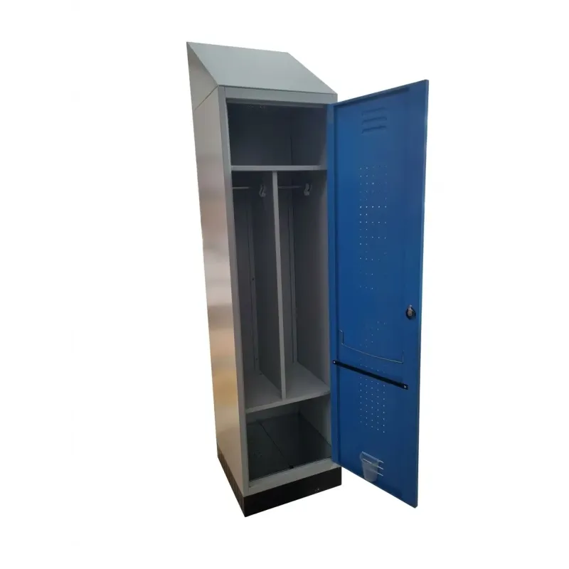 Armadio spogliatoio in metallo, con divisorio sporco pulito a 1 posto su base in plastica cm 50x50x180h