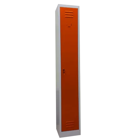 Armadio spogliatoio in metallo, a 1 posto salva spazio con ante colorate cm 30x30x180h 2
