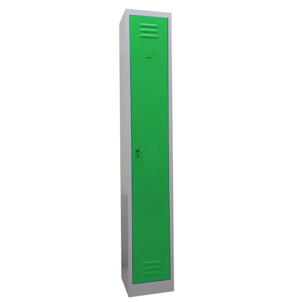 Armadio spogliatoio in metallo, a 1 posto salva spazio con ante colorate cm 30x30x180h