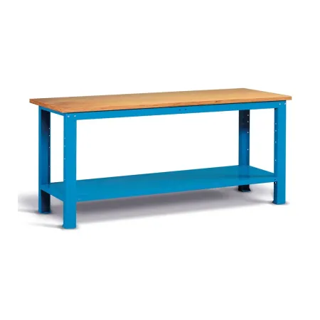 Banco da lavoro work con piano in legno, 200CM