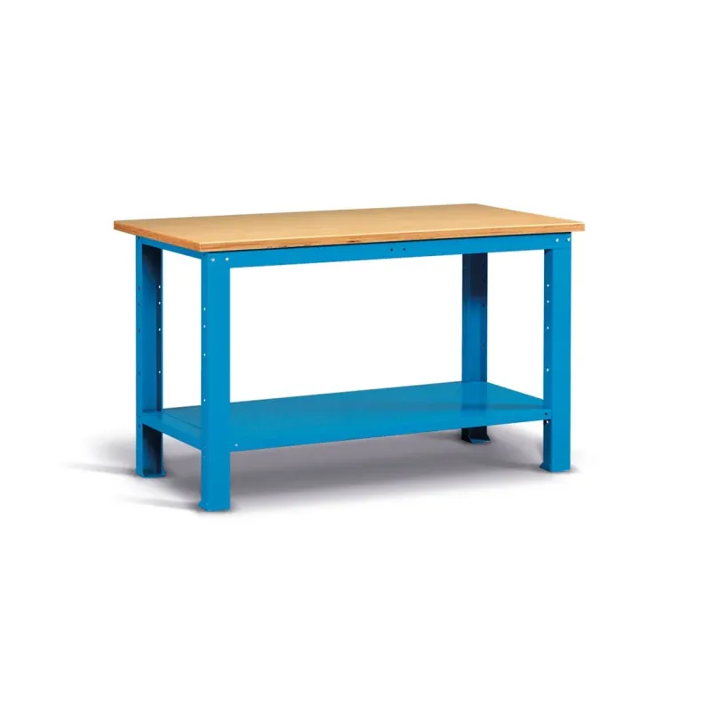 Banco da lavoro work con piano in legno, 150CM