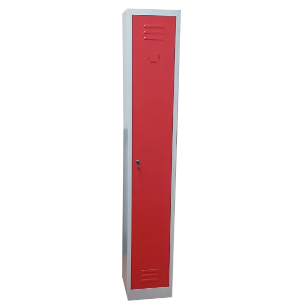 Armadio spogliatoio in metallo, a 1 posto salva spazio con ante colorate cm 30x30x180h