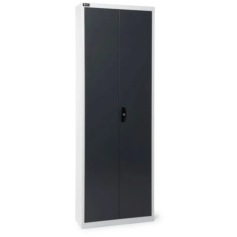 Armadio portacontenitori a battente, 14 piani e 72 contenitori Picking Box Air mis. 1/2, H 1996 mm, grigio chiaro e antracite