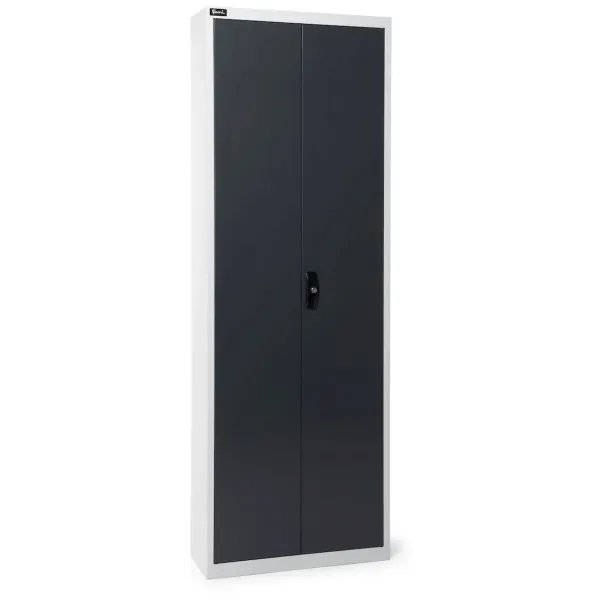 Armadio portacontenitori a battente, 14 piani e 72 contenitori Picking Box Air mis. 1/2, H 1996 mm, grigio chiaro e antracite