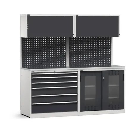 Modulo con cassettiera e armadio con Iron Team Electric, L 2040 mm