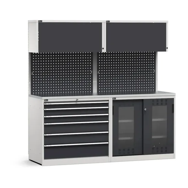 Modulo con cassettiera e armadio con Iron Team Electric, L 2040 mm
