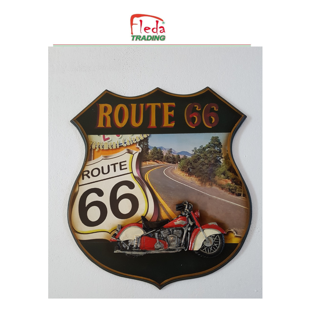 Dojune-2 Pack Route 66 Targa in metallo vintage con strada statale